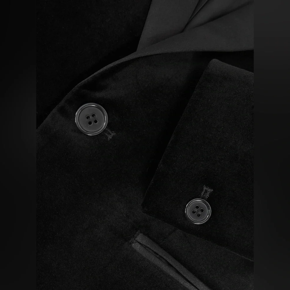 Kids Velvet Tuxedo Blazer in Black (7/8) - Picture 3 of 9